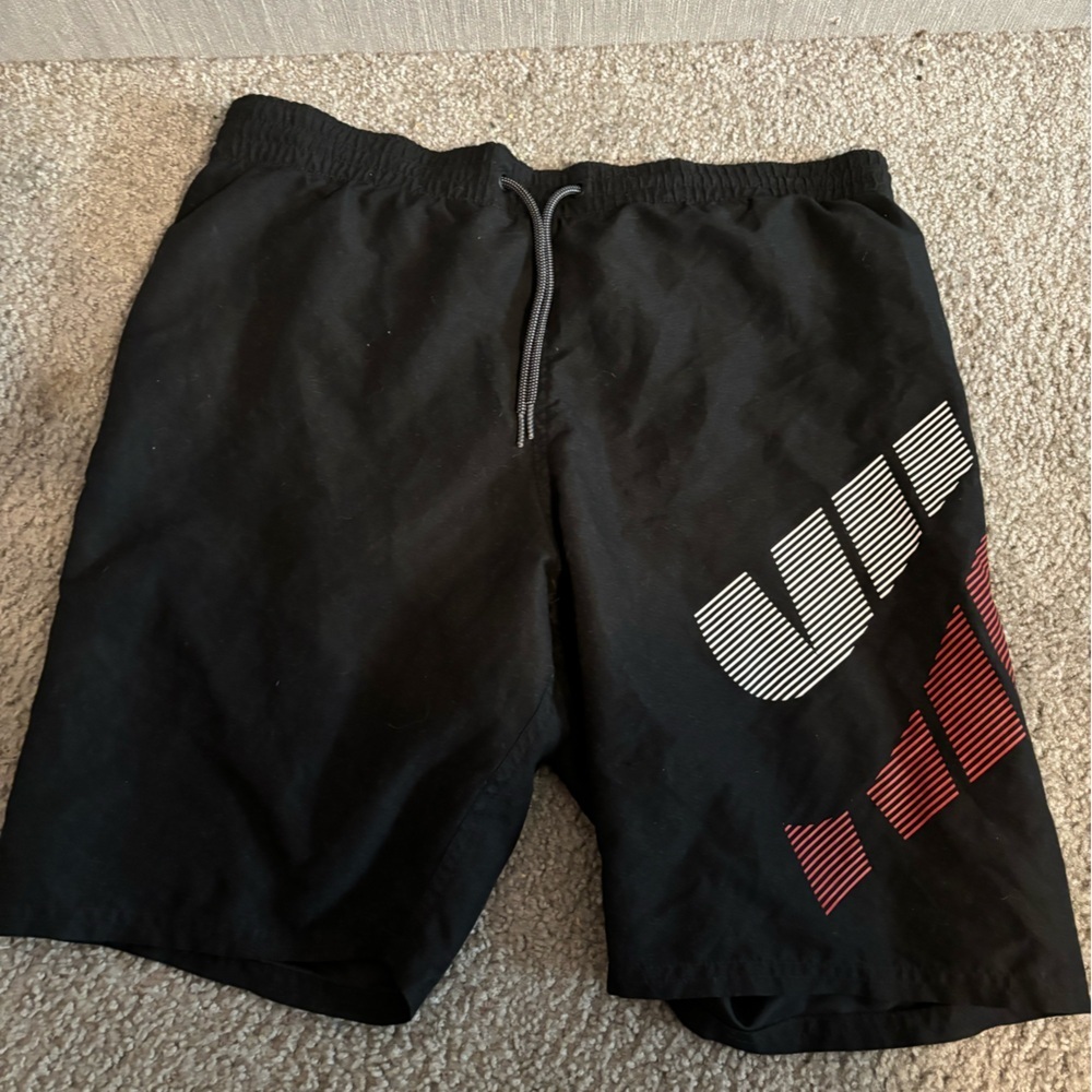 Nike black swim trunks